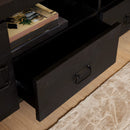 TV-Schrank Boaz Schwarz mit Türen und Schubladen | 200 cm